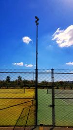 Field seen through chainlink fence