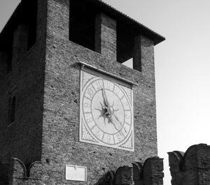 Low angle view of clock tower