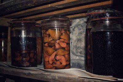 Close-up of jar on table