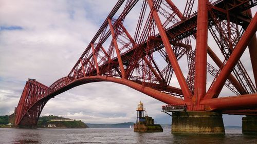 Low angle view of bridge over river