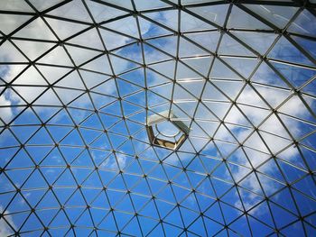 Low angle view of skylight