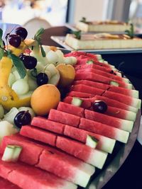 Close-up of fruits on table