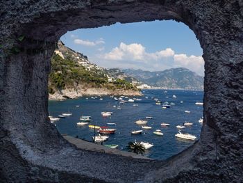 Little port in amalfi coast, naples italy