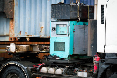 View of abandoned truck