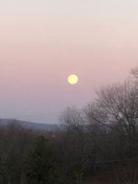 Scenic view of landscape against sky during sunset