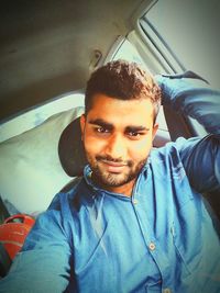 looking at camera