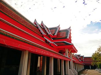 Low angle view of built structure against sky