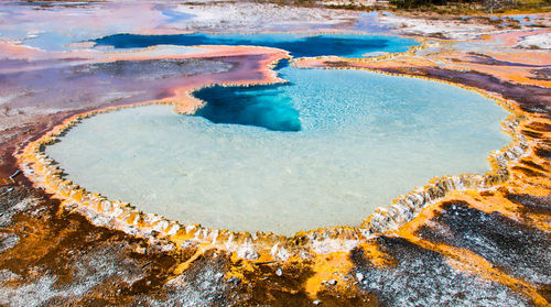 High angle view of beach