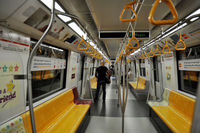 Train at railroad station platform