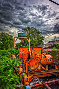 Built structure against cloudy sky