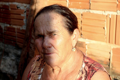 Close-up portrait of mature woman