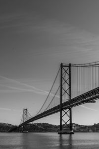 Suspension bridge over sea