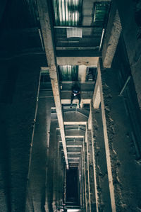 High angle view of stairs