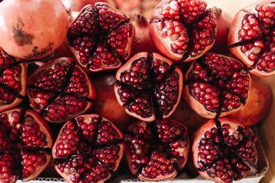 Full frame shot of pomegranate