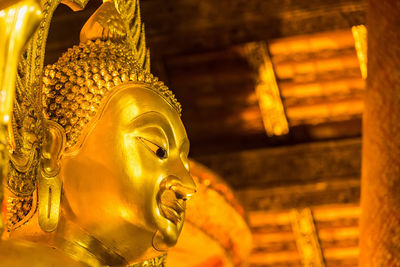 Close-up of statue of buddha