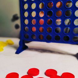 High angle view of multi colored pencils on table