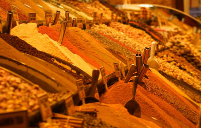 Close-up of garam masala for sale in market