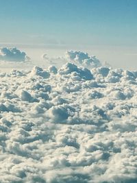 Aerial view of clouds in sky