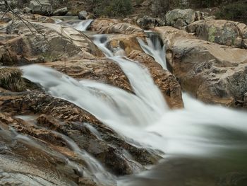 Scenic view of waterfall