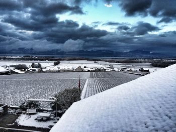 Scenic view of snow covered landscape