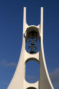 Low angle view of stykkisholmskirkja against sky