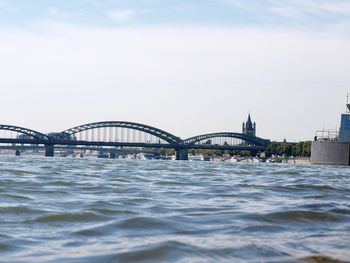 Suspension bridge over sea