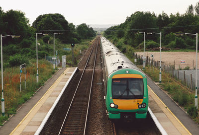 Train on railroad track