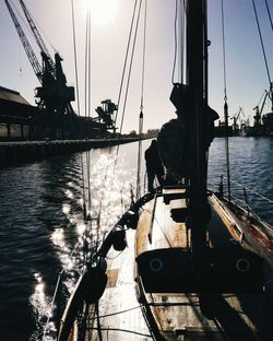 Boats in harbor