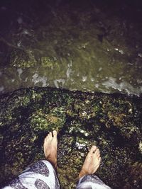Low section of man in water