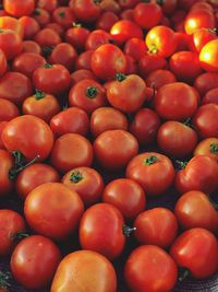 Full frame shot of tomatoes in market