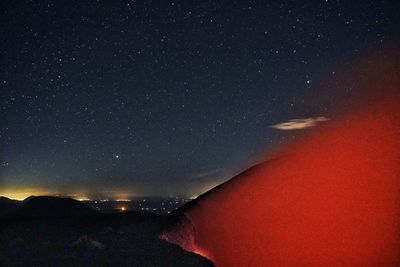 Scenic view of star field against sky at night