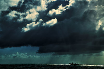 Storm clouds over sea