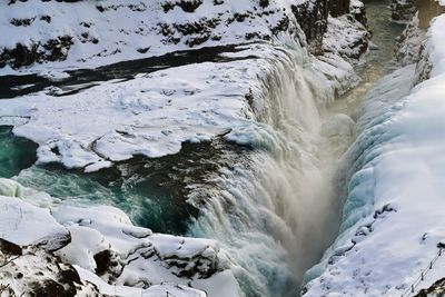 Close-up of water flowing