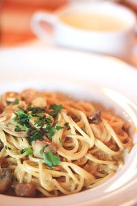 Close-up of  pasta in bowl