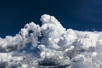 Low angle view of white clouds in sky