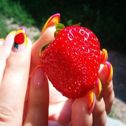 Cropped hand holding ice cream