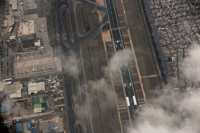 High angle view of cityscape