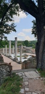 View of old ruins against sky