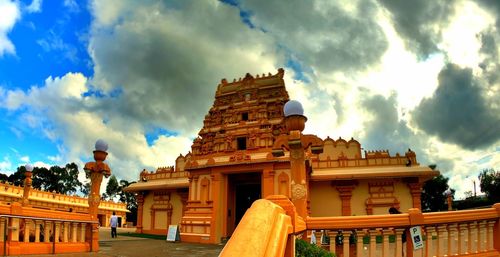 Low angle view of historical building against sky