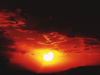 Low angle view of sky during sunset