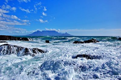 View from bloubergstrand on cape town