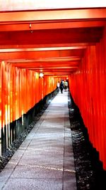 Man walking on walkway