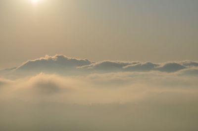 Low angle view of clouds in sky during sunset