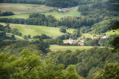 Scenic view of agricultural landscape