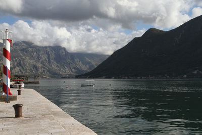 Scenic view of lake against mountains