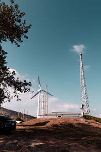 Low angle view of bridge against sky