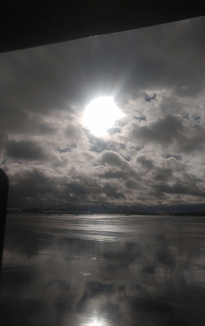 SCENIC SHOT OF CALM SEA AGAINST CLOUDS