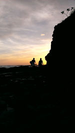 Built structure against sunset sky