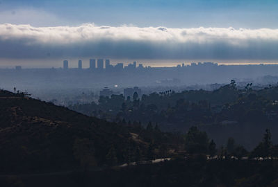 Panoramic view of trees against sky