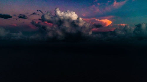 Low angle view of sky during sunset